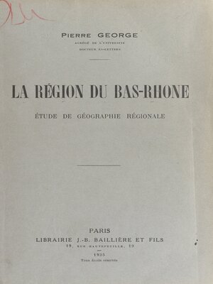cover image of La région du Bas Rhône
